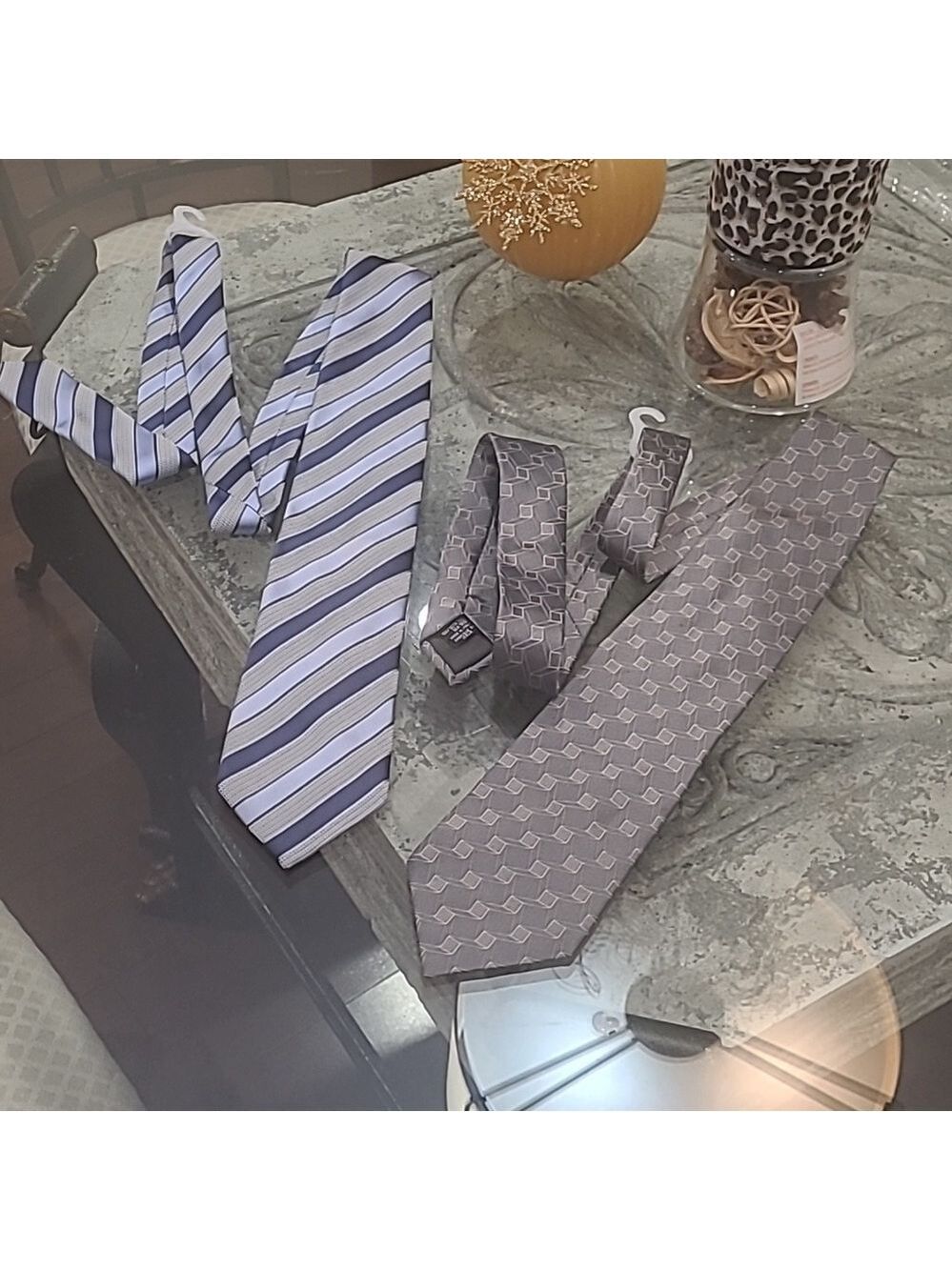 GIORGIO ARMANI AND ZEGNA SET OF TWO SILK TIES MADE IN ITALY NEW